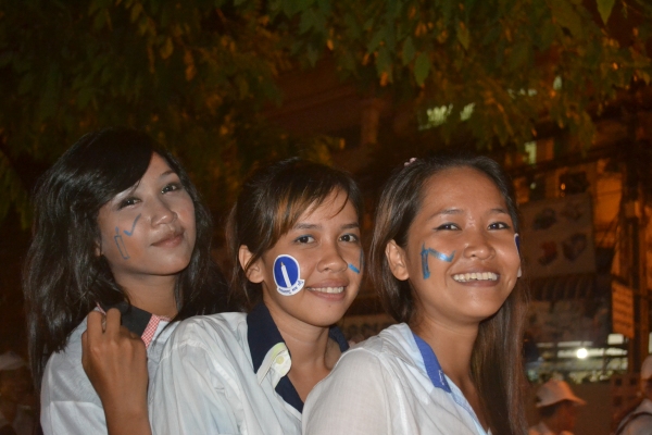 Young supporters of the Sam Rainsy Party, opposition party.